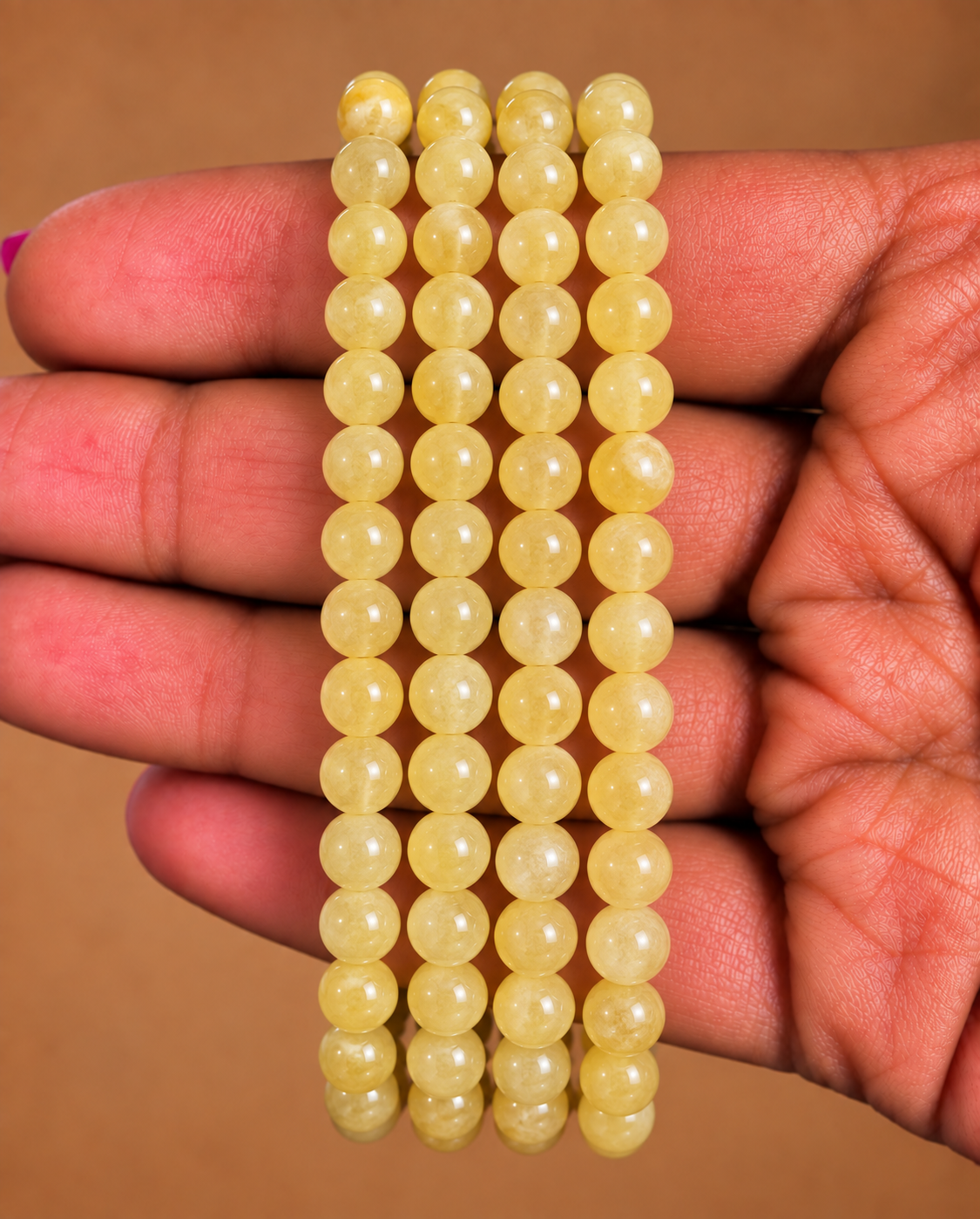 Pulsera Calcita amarilla - 6 mm || Buena suerte - Autoestima