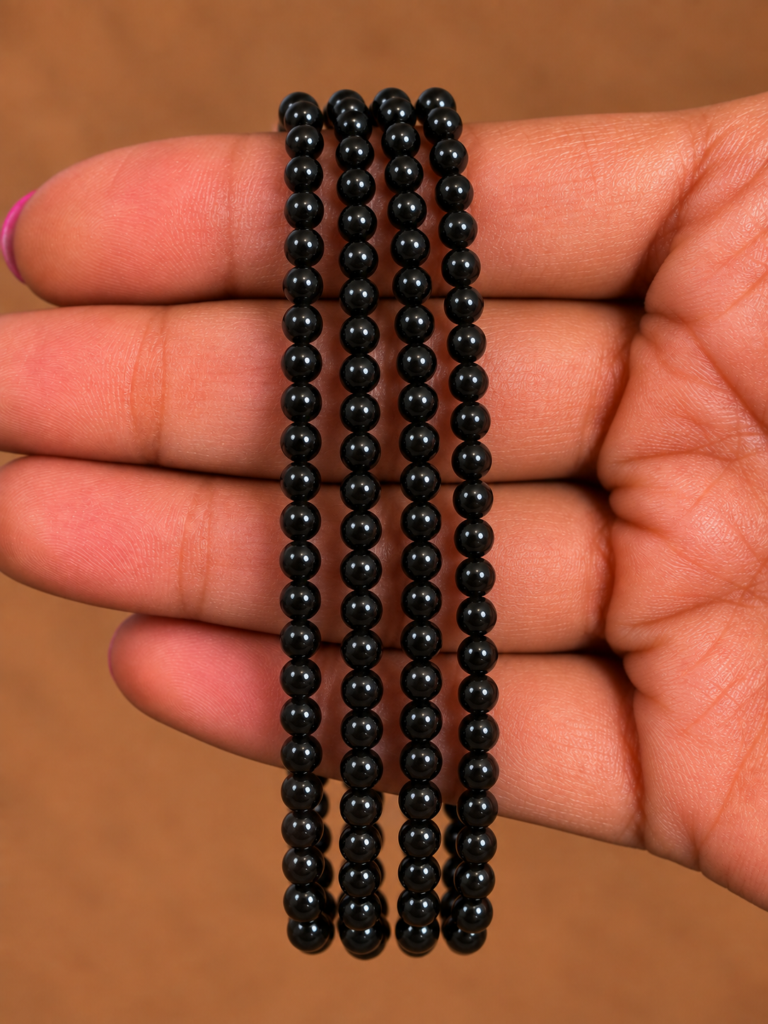 Pulsera Turmalina Negra - 4mm || Protección - Seguridad