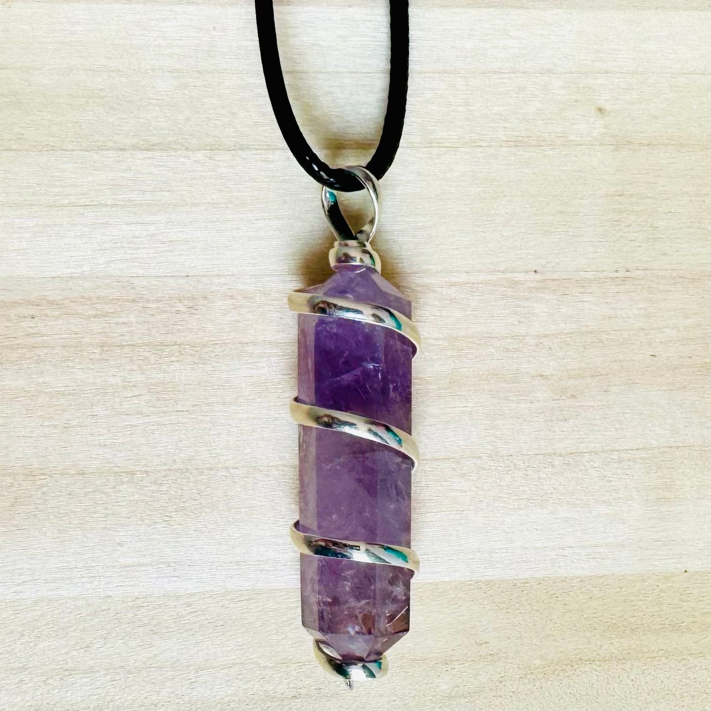 Colgante Amatista en Espiral || Relajación - Intuición