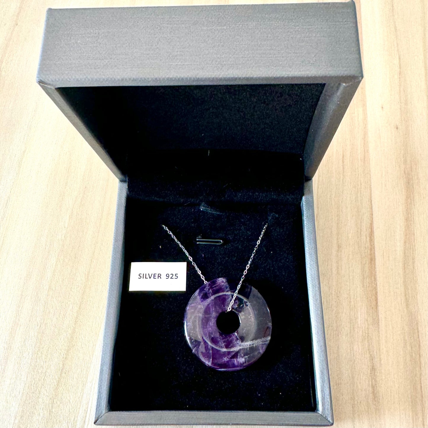Colgante de Plata con Amatista Donut || Relajación - Intuición