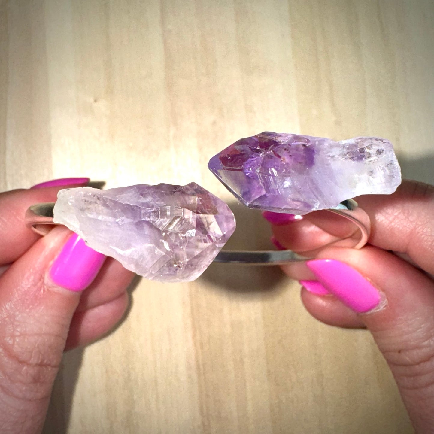 Pulsera de Amatista Natural en Bruto || Relajación - Intuición