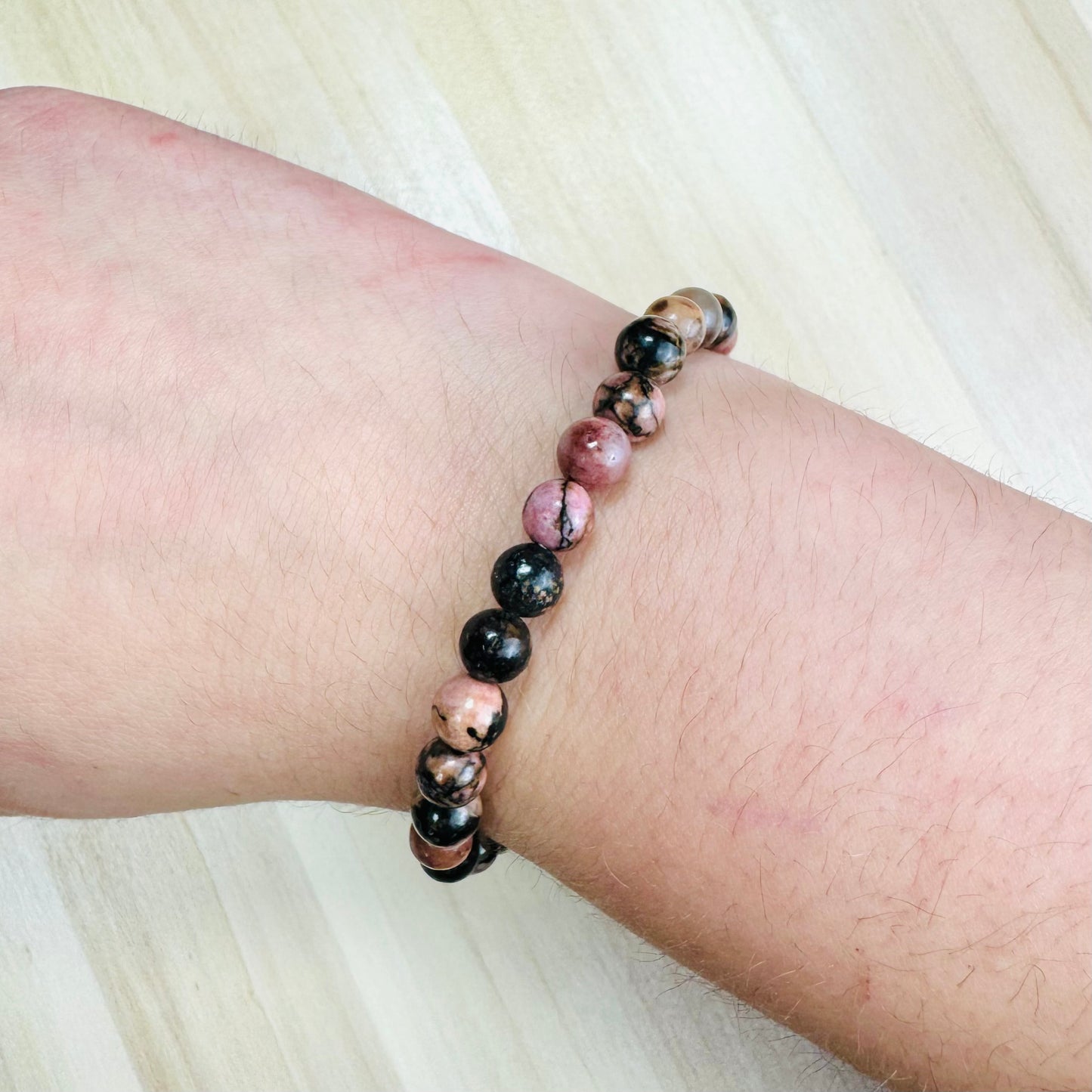 Pulsera Rodonita - 6mm || Amor - Perdón