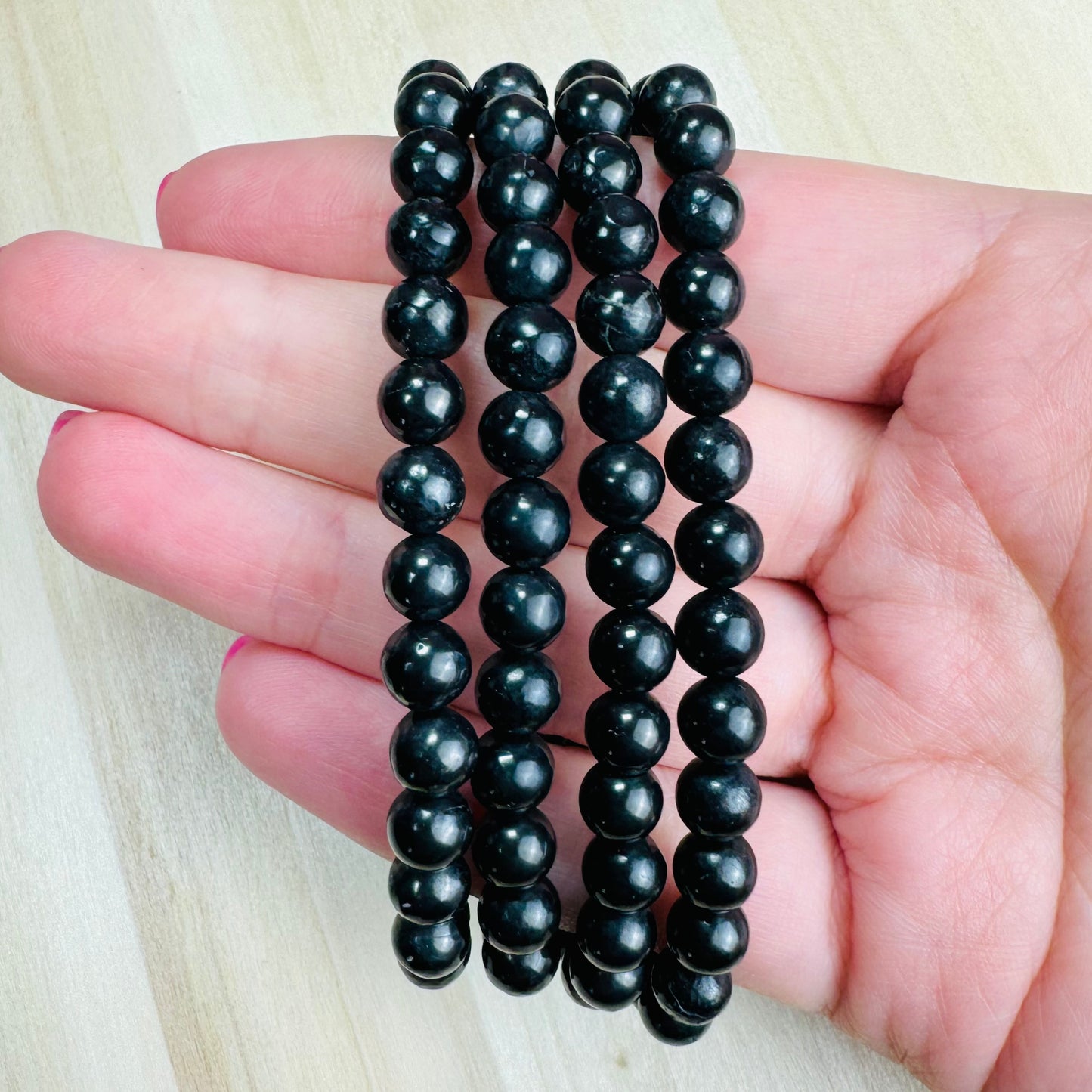 Pulsera Shungit - 6mm || Protección - Desintoxicación