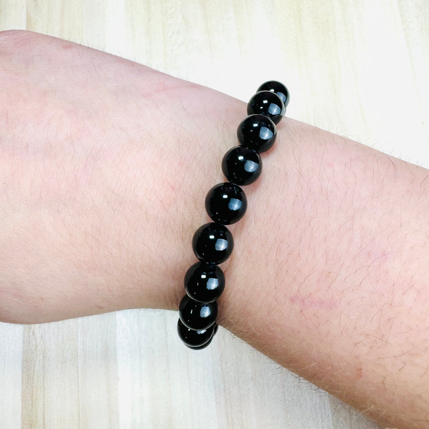 Pulsera Turmalina Negra - 8mm || Protección - Limpieza