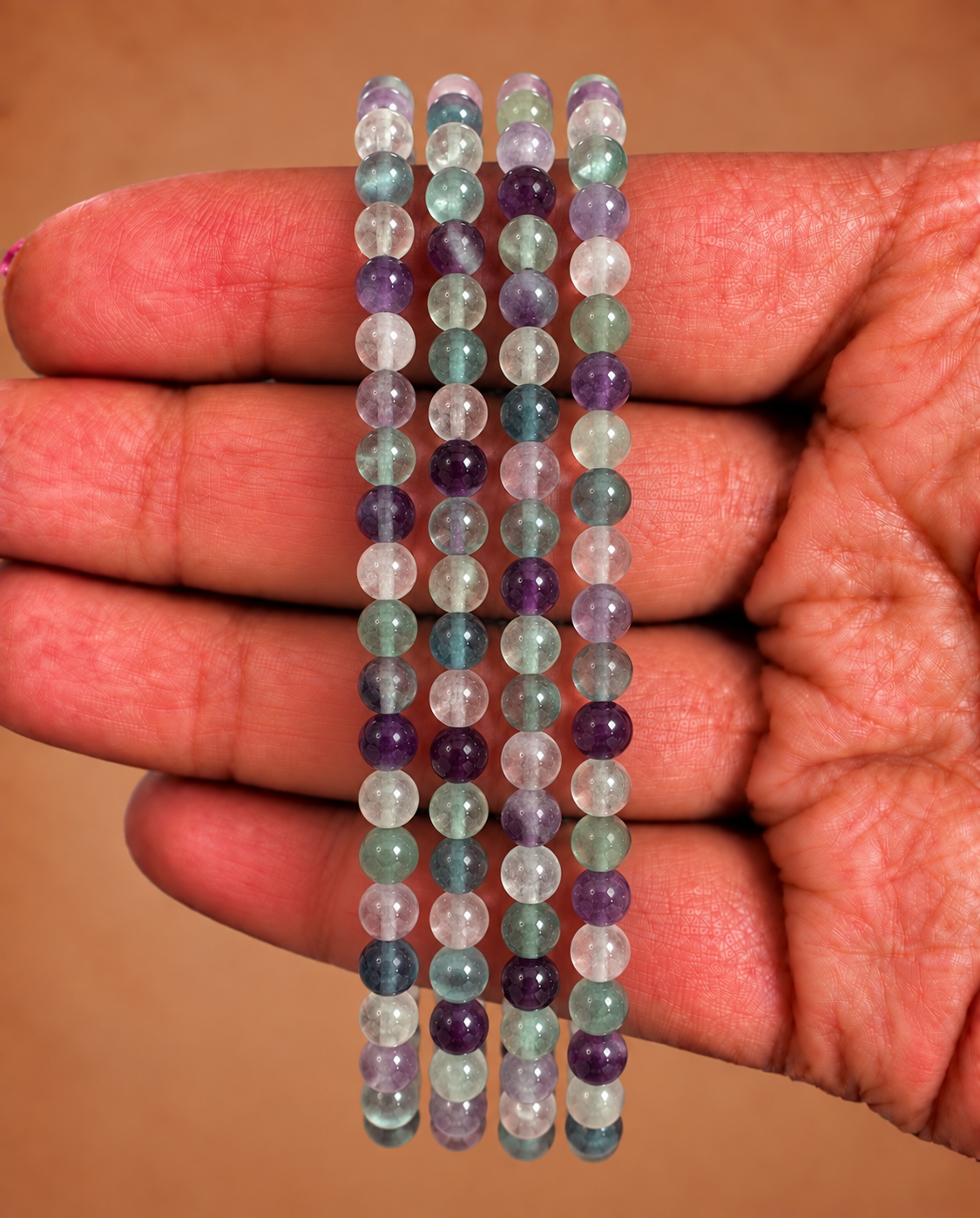 Pulsera Fluorita arcoíris - 4mm || Calma - Protectora psíquica