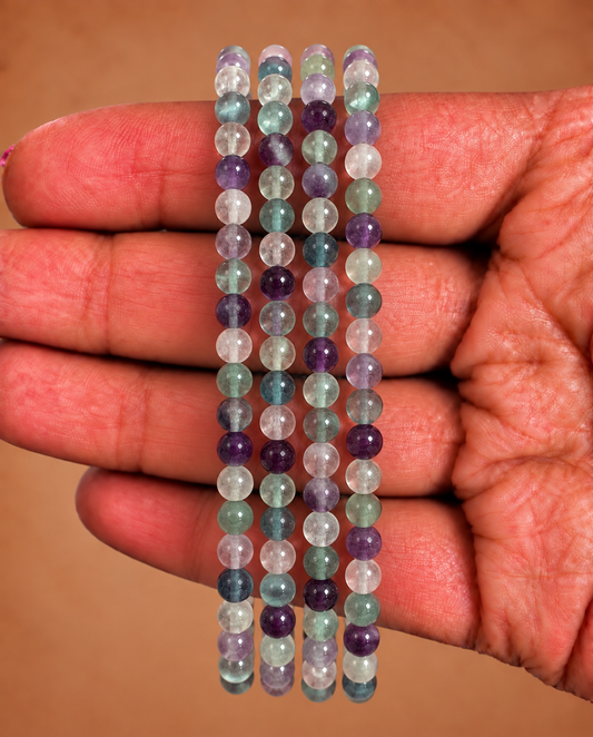 Pulsera Fluorita arcoíris - 4mm || Calma - Protectora psíquica