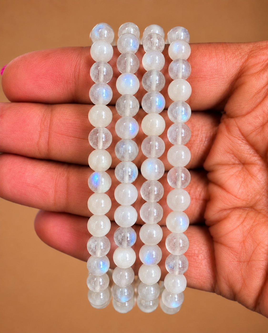 Pulsera Piedra Luna - 6mm || Equilibrio Femenino - Nuevos Comienzos