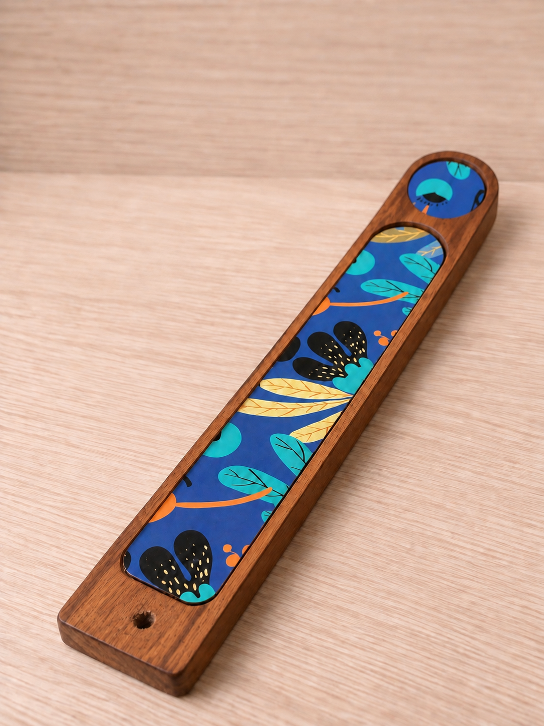 Porta Incienso de Madera de Álamo - Azul || Soporte para tus Inciensos Naturales