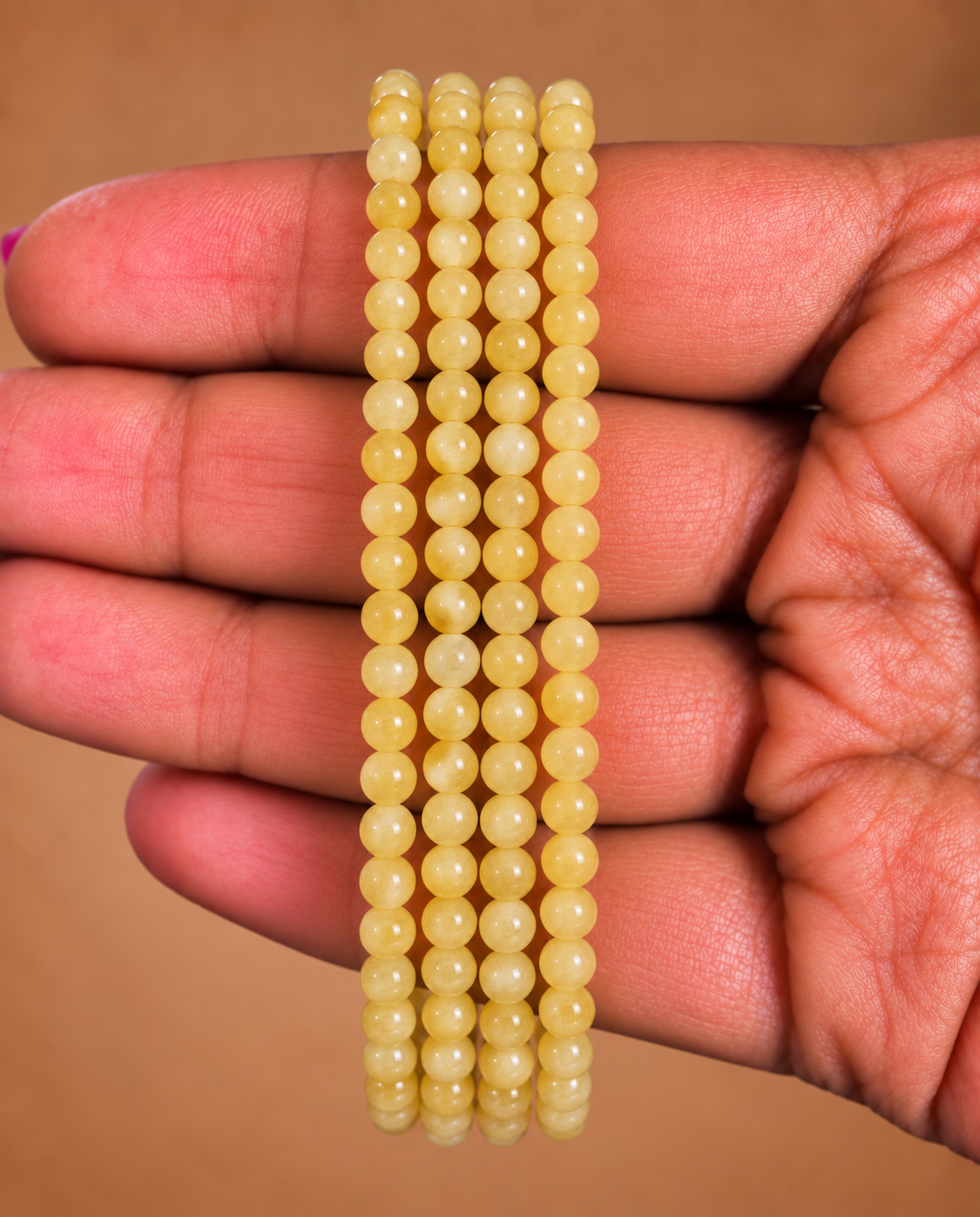 Pulsera Calcita amarilla - 4 mm || Buena suerte - Autoestima