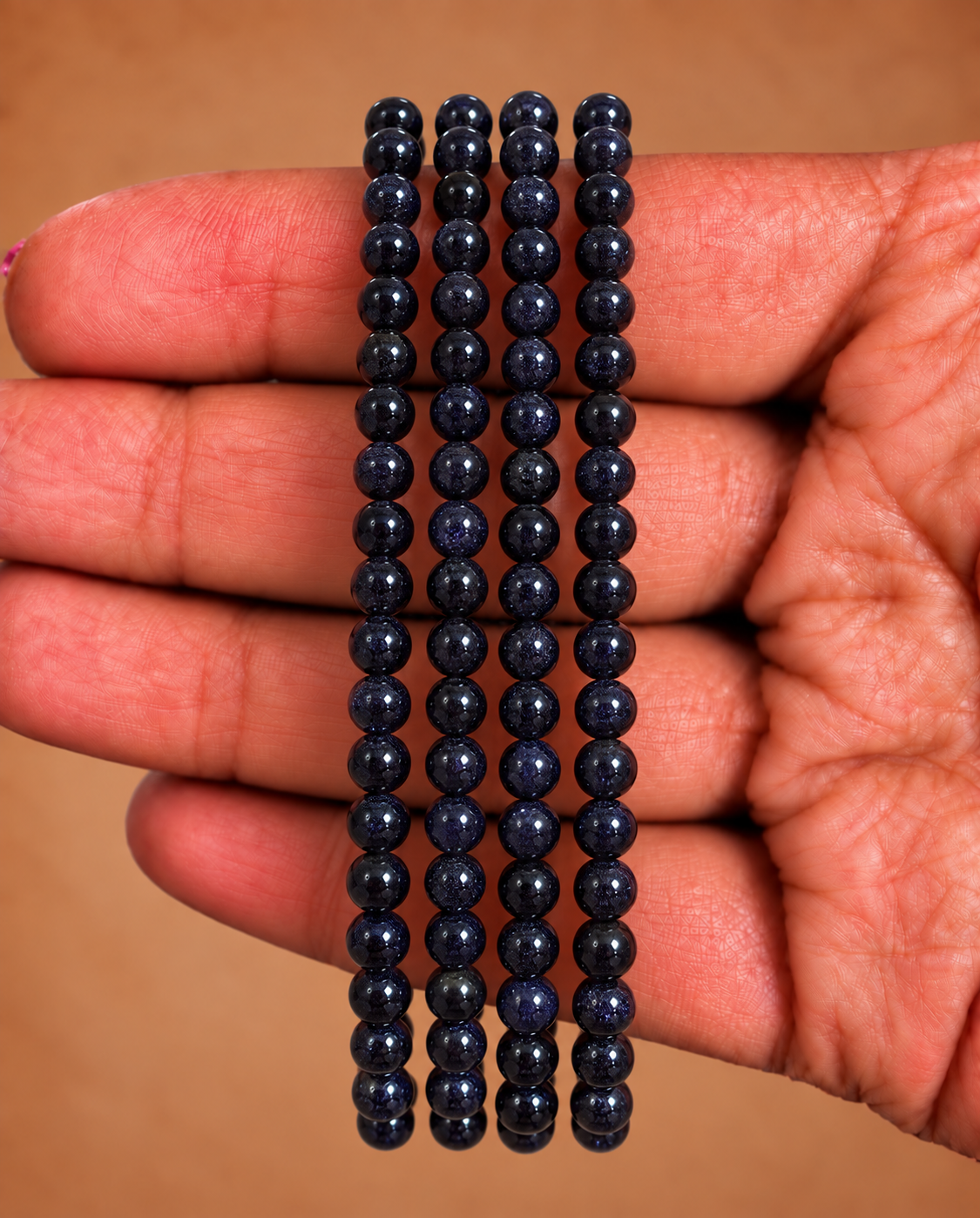 Pulsera Goldstone Azul 4 mm || Protección Energética - Seguridad