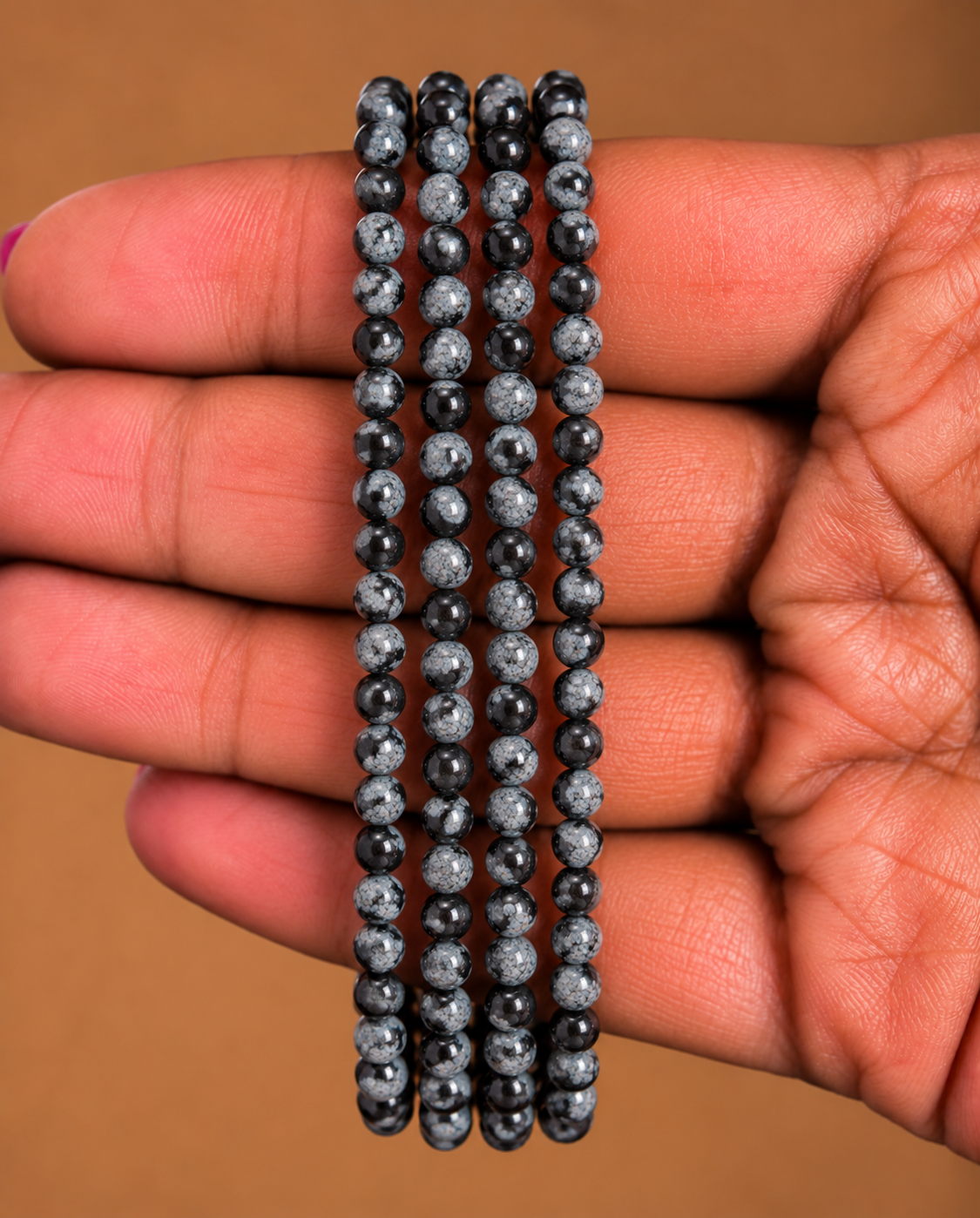Pulsera Obsidiana Nevada - 4mm || Protección - Equilibrio