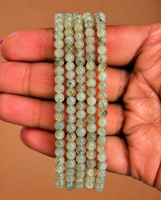 Pulsera Prehnita 4 mm || Relajación - Calma emocional
