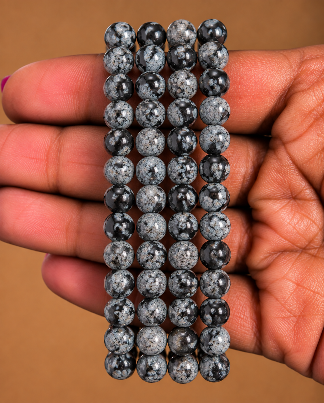Pulsera Obsidiana Nevada - 6mm || Protección - Equilibrio