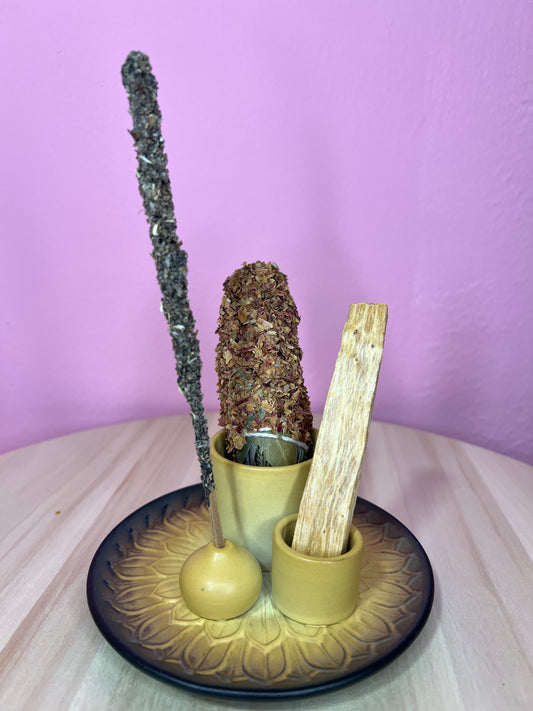 Quemador de Incienso, Atados Herbales, Palo Santo || Soporte para tus inciensos
