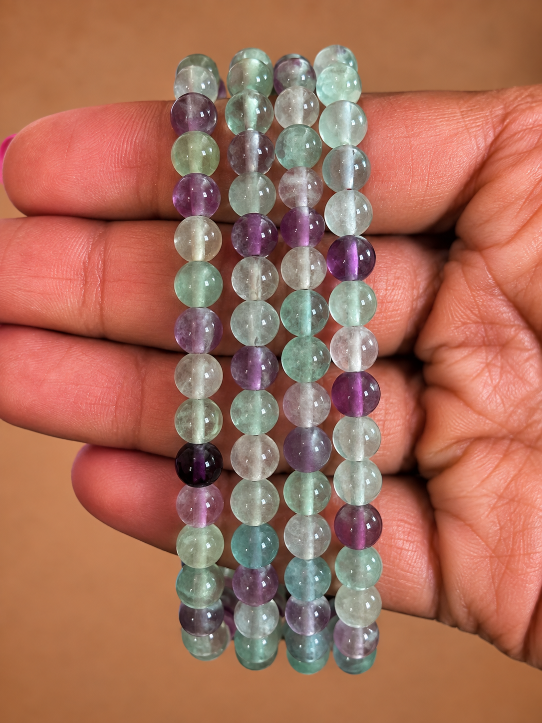 Pulsera Fluorita arcoíris - 6mm || Calma - Protectora psíquica