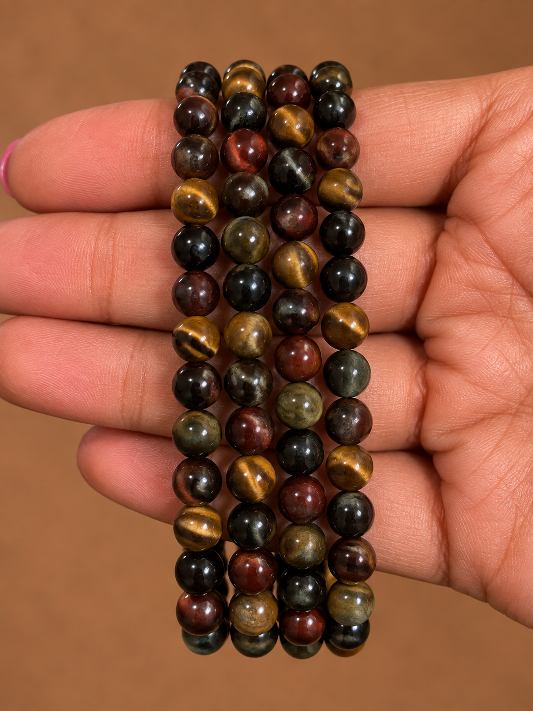 Pulsera Ojo Mix (Ojo Tigre, Ojo Halcón, Ojo Buey) - 6mm || Máxima Protección