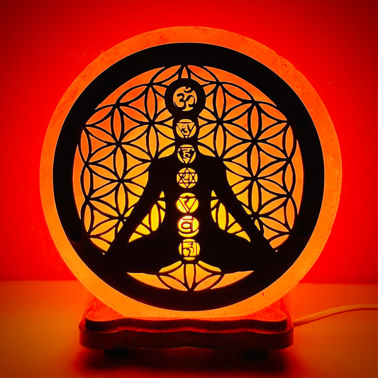 Lámpara Sal del Himalaya Chakras || Paz - Protección