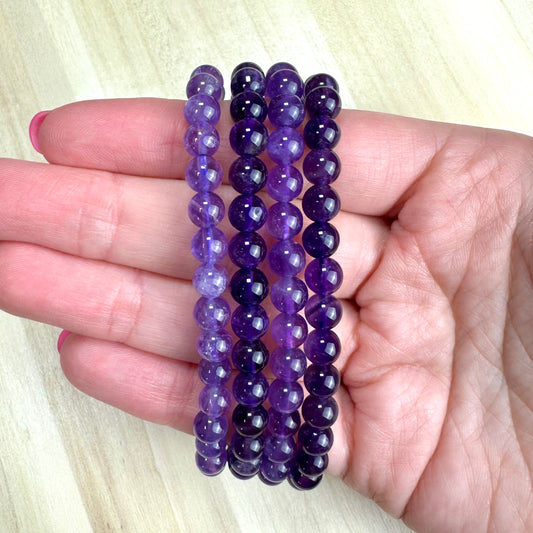 Pulsera Amatista - 6mm || Relajación - Intuición