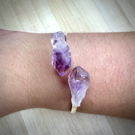 Pulsera de Amatista Natural en Bruto || Relajación - Intuición