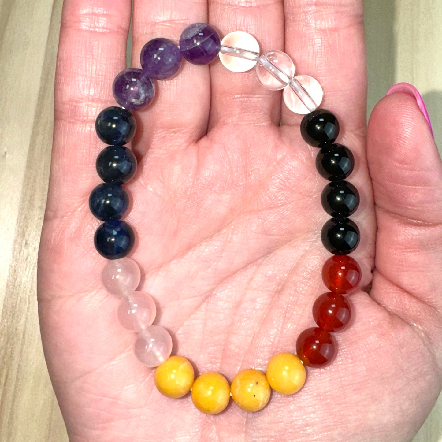 Pulsera Chakras - 8mm || Equilibrio - Sanación