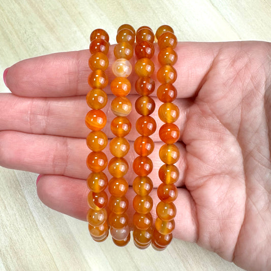 Pulsera Cornalina - 6mm || Energía - Motivación