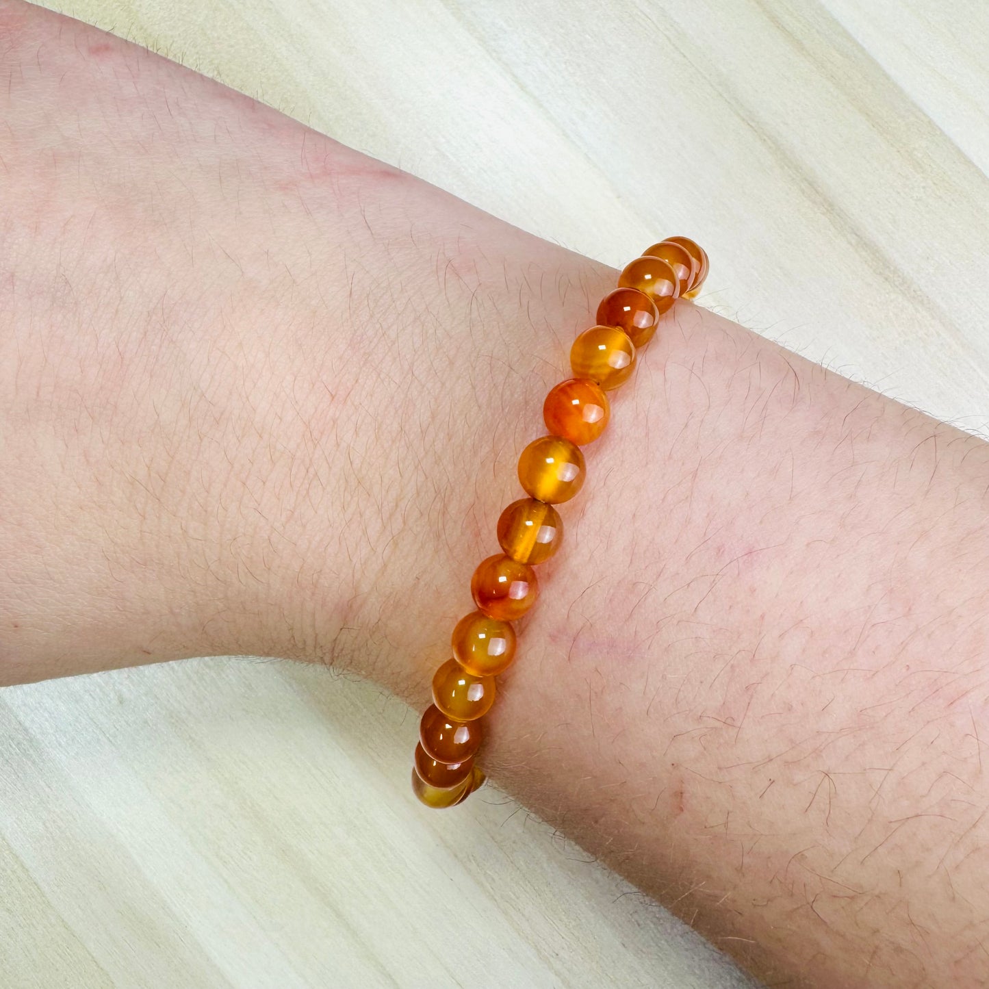 Pulsera Cornalina - 6mm || Energía - Motivación