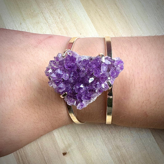 Pulsera Drusa de Amatista Natural || Relajación - Intuición