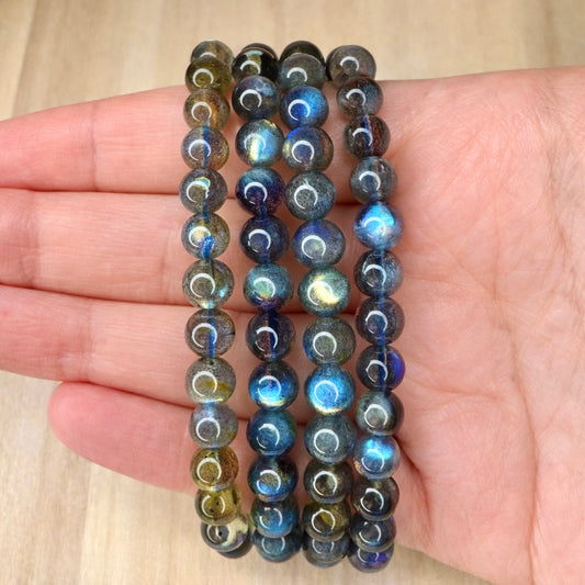 Pulsera Labradorita - 6mm || Transformación - Intuición