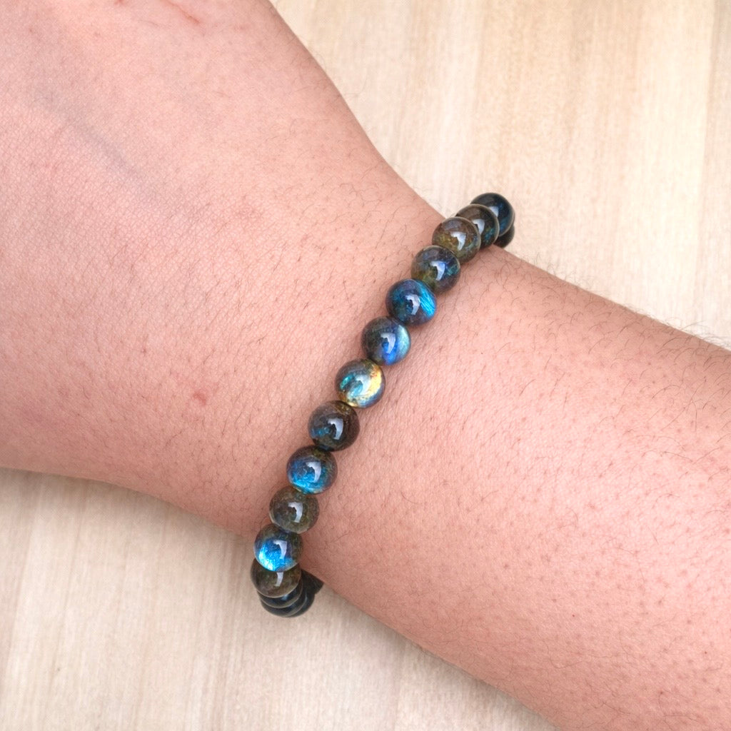 Pulsera Labradorita - 6mm || Transformación - Intuición