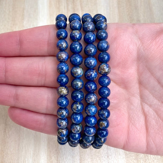 Pulsera Lapislázuli - 6mm || Intuición - Abundancia