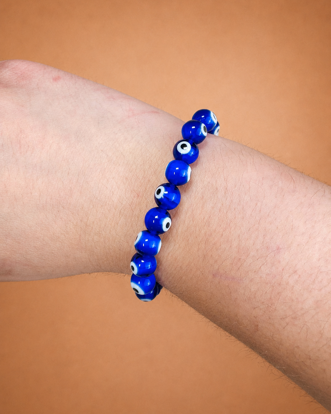 Pulsera Ojo Turco Azul Oscuro 8mm