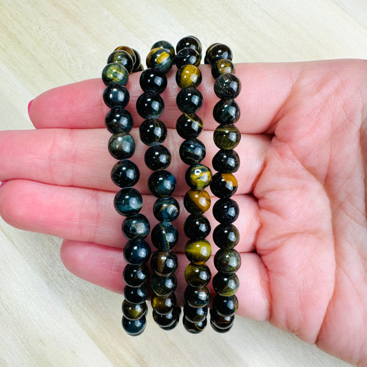 Pulsera Ojo de Halcón - 6mm || Claridad - Transformación