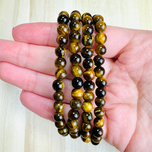 Pulsera Ojo de Tigre - 6mm || Protección - Fuerza Interior