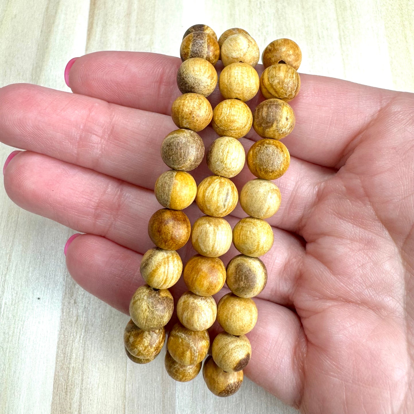 Pulsera Palo Santo Natural - 8mm || Limpieza - Protección