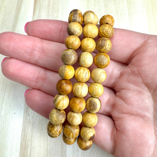 Pulsera Palo Santo Natural - 8mm || Limpieza - Protección