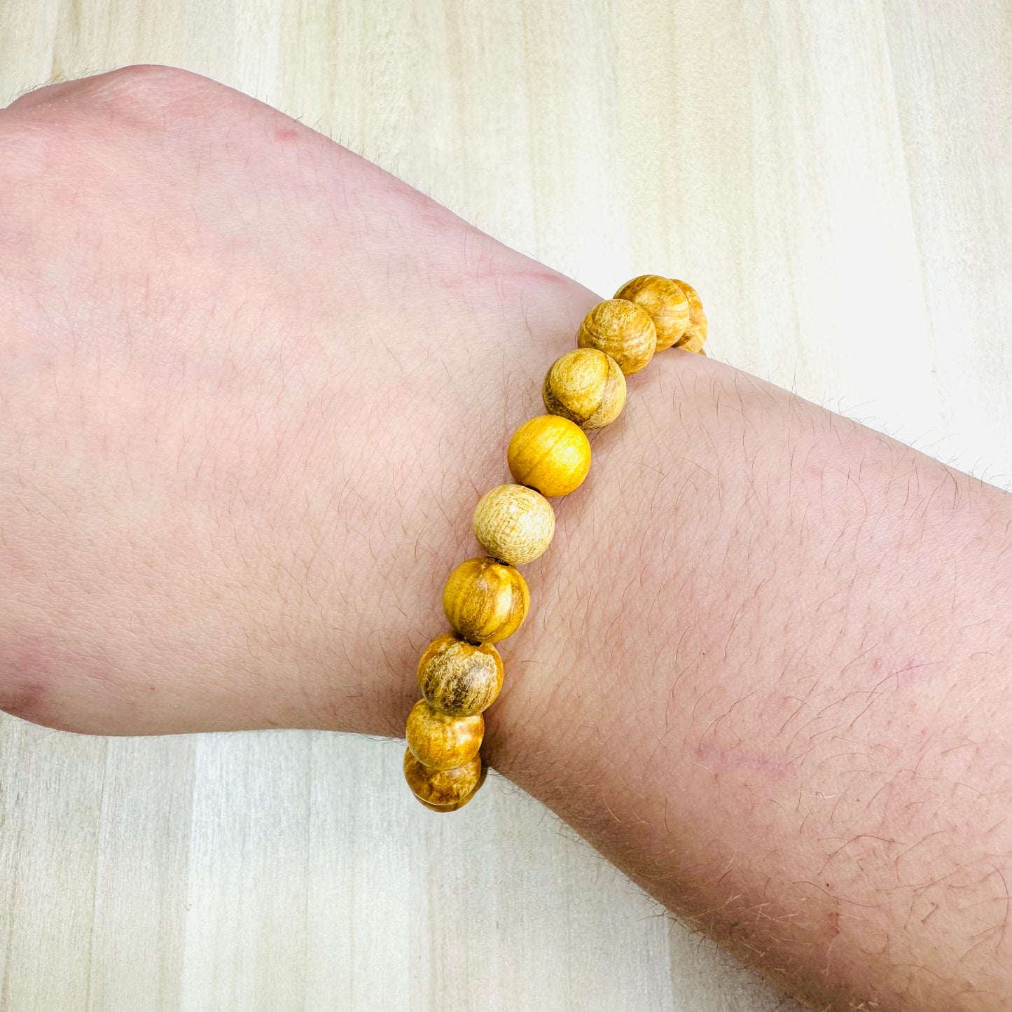 Pulsera Palo Santo Natural - 8mm || Limpieza - Protección