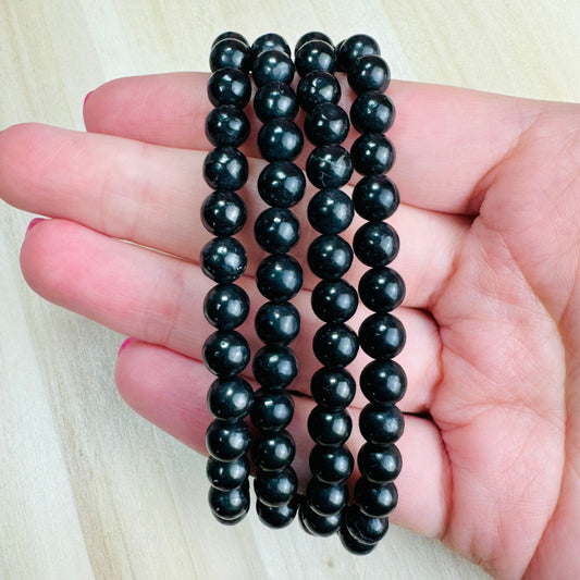 Pulsera Shungit - 6mm || Protección - Desintoxicación