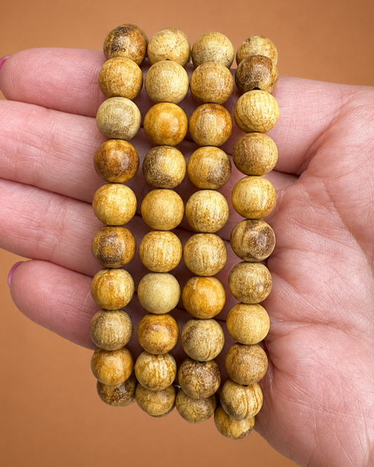 Pulsera Palo Santo Natural - 8mm || Limpieza - Protección