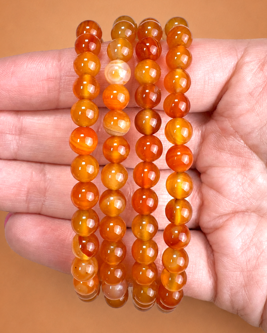 Pulsera Cornalina 6mm