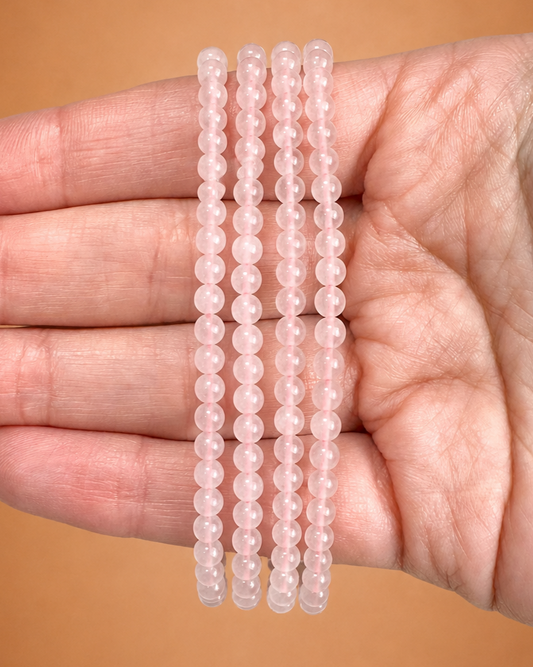 Pulsera Cuarzo Rosa 4mm