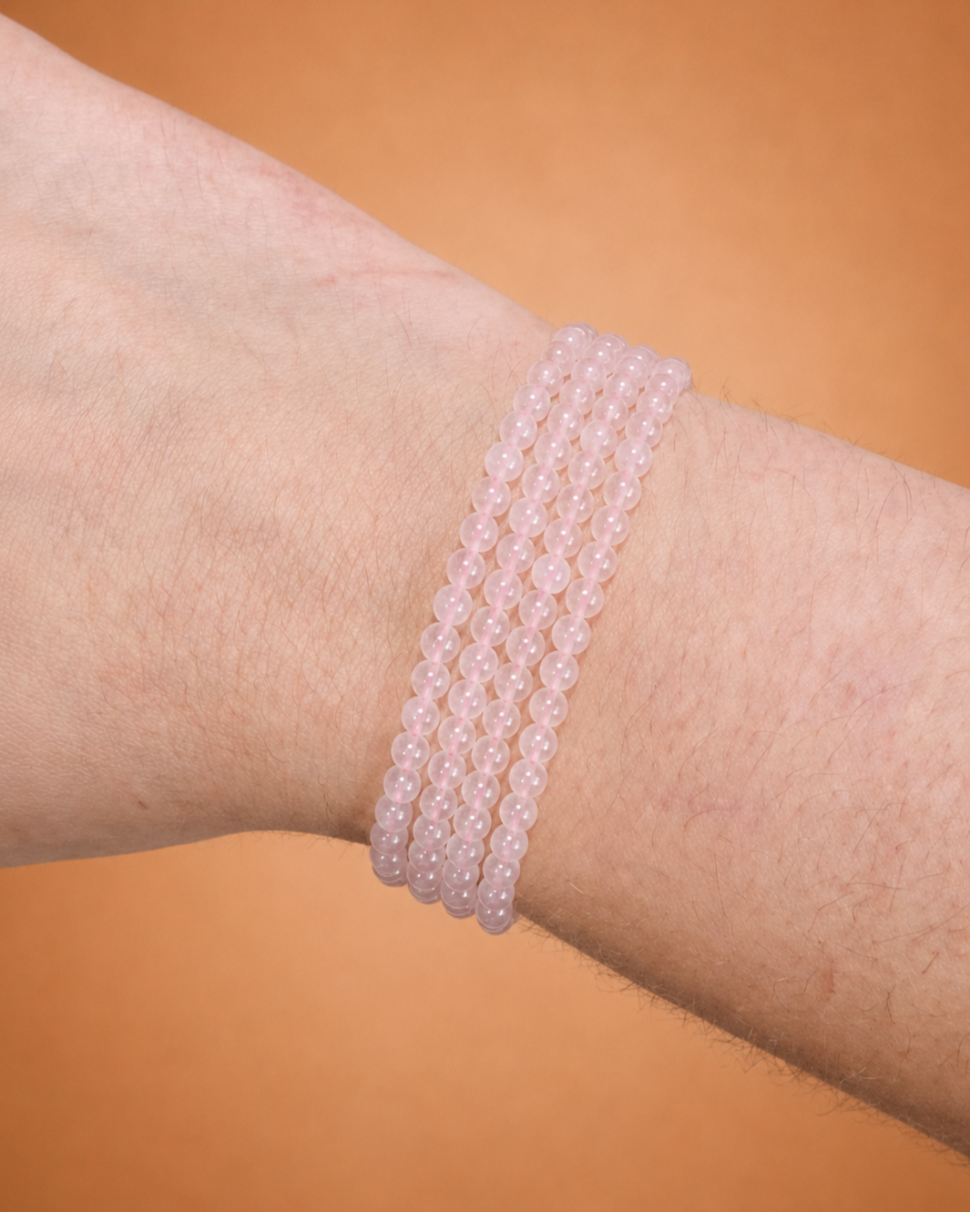 Pulsera Cuarzo Rosa 4mm
