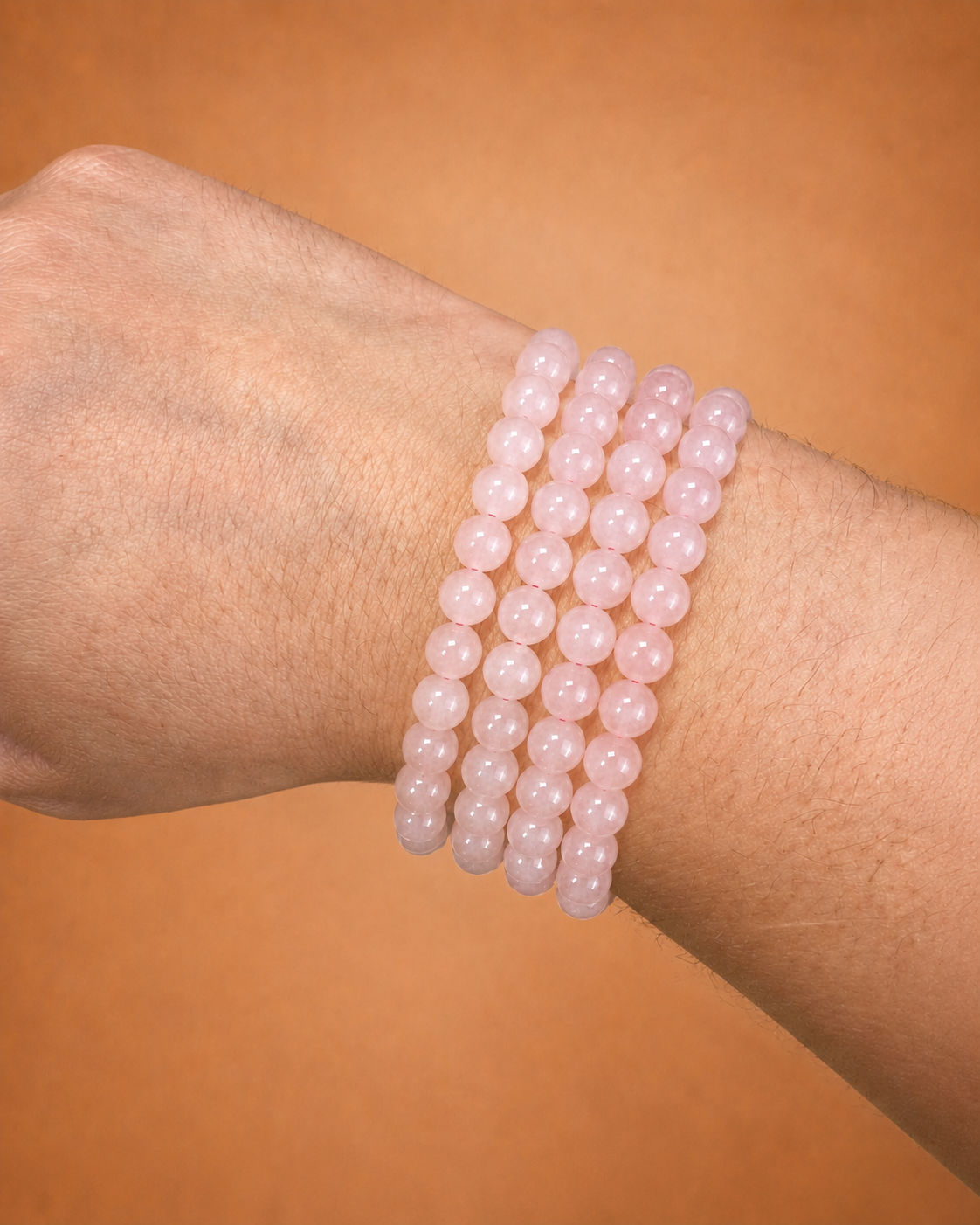 Pulsera Cuarzo Rosa 6mm