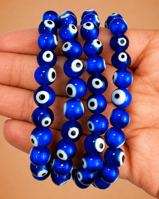 Pulsera Ojo Turco Azul Oscuro 8mm
