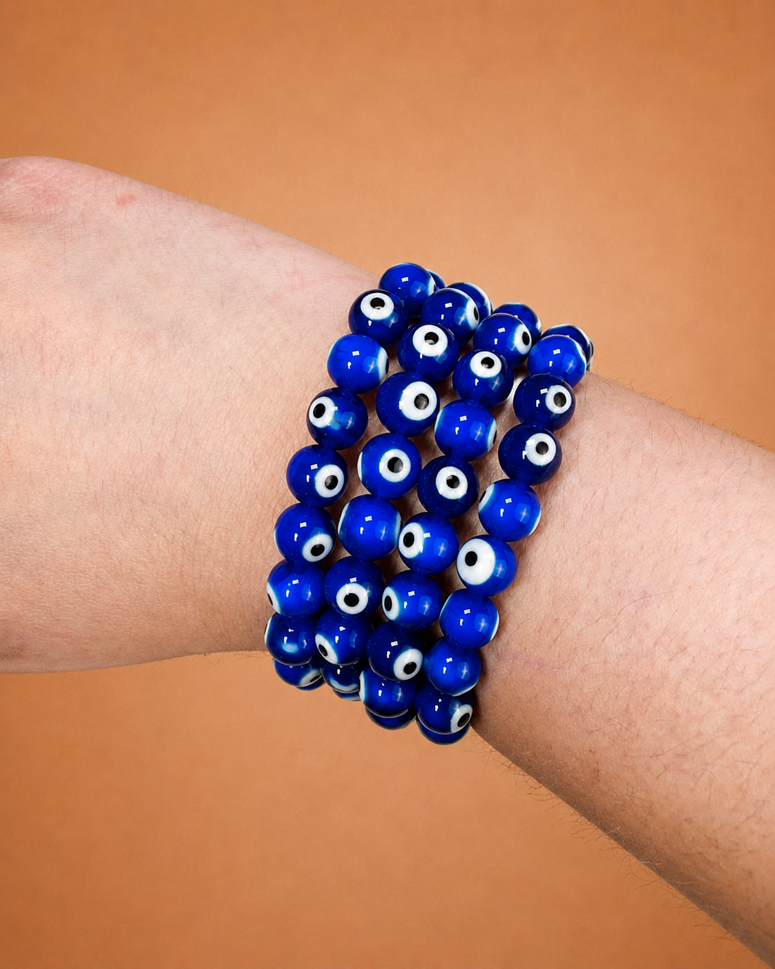 Pulsera Ojo Turco Azul Oscuro 8mm